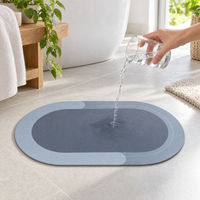 Water absorbed instantly by the bath mat